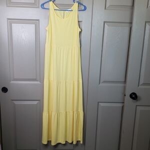 NWT 89th & Madison Yellow Sleeveless Maxi Sun Dress Size Medium